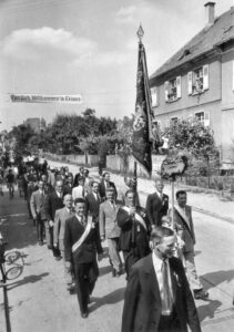 Festumzug des Sängerbundes der Vereinsgemeinde, 1953